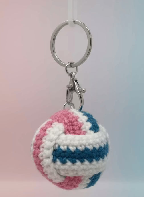 Crochet Volleyball Keychain